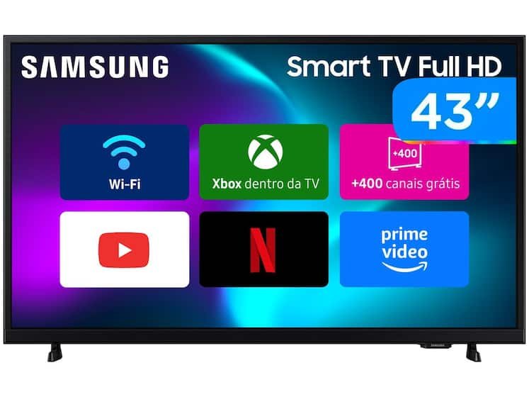 Smart TV 43" Samsung Full HD 43F6000F Tizen Hyper Real 2 HDMI