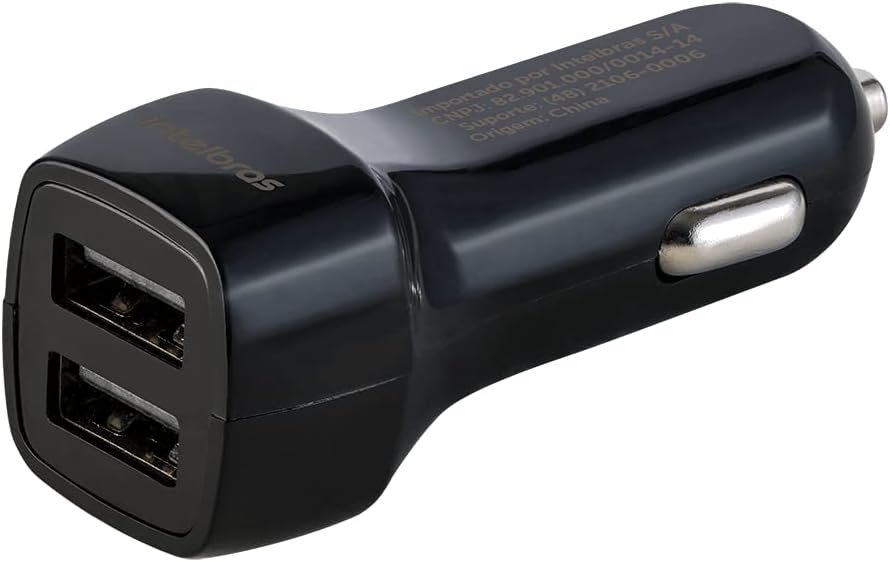 Carregador Veicular Intelbras ECV2 Fast com 2 Portas USB – Preto