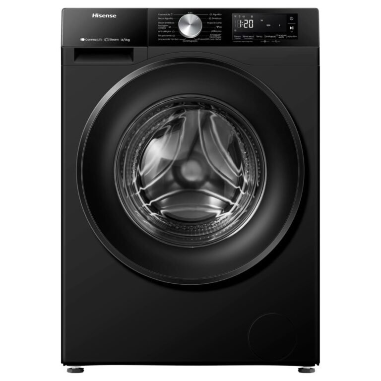 Lava e Seca Hisense 3S 14/9 kg Inverter Wi-Fi e Função Steam Black Noir 127V - WD3S1443BB1