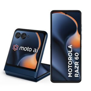Smartphone Motorola Razr 60-256GB 12GB RAM+12GB Ram Boost Tela dobrável 6,9" pOLED e externa 3,6” Moto AI camera IP48 - Azul Marinho
