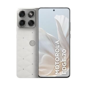 Smartphone Motorola Edge 70 5G Crystals by Swarovski - 512GB 12GB RAM + 12GB RAM Boost, Ultrafino, 3 cameras 50MP e tela extreme Amoled 120hz - Cloud Dancer