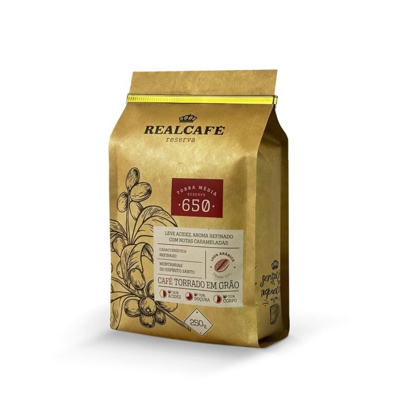 CAFÉ ESPECIAL TORRADO EM GRÃOS REALCAFÉ RESERVA 650 - TORRA MÉDIA - 250G
