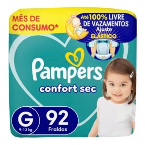 Fralda Pampers Confort Sec Tamanho G, 92 Unidades