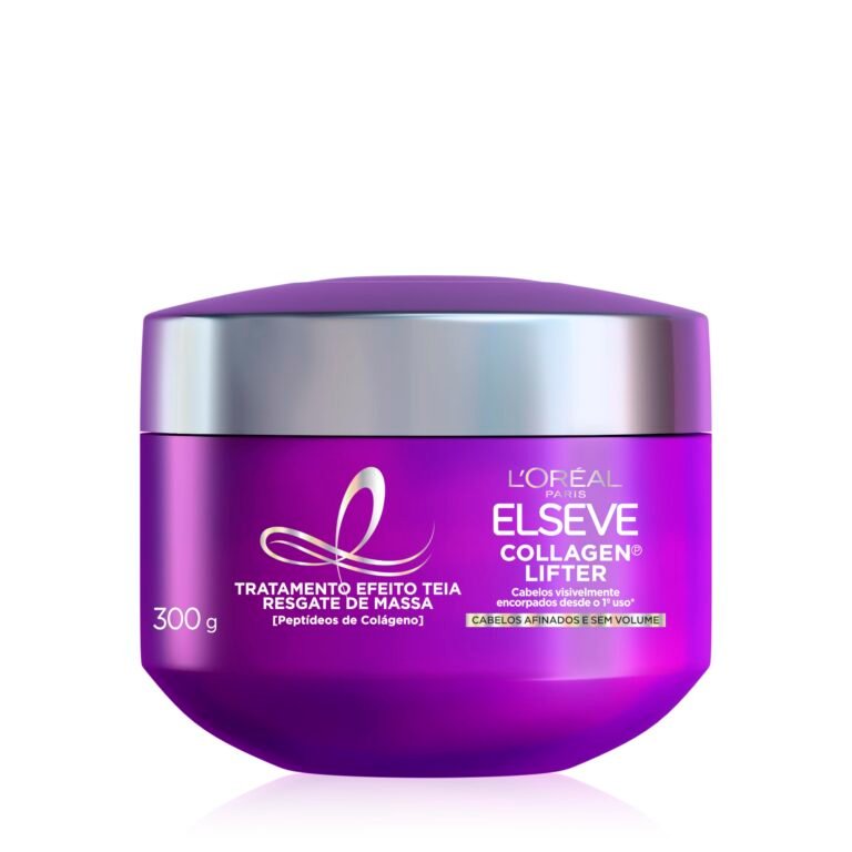 Máscara de Tratamento Elseve L'Oréal Paris Colágeno Encorpador 300g | Fórmula reconstrutora, efeito teia, reposição de massa, fios mais densos, macios e luminosos desde o primeiro uso