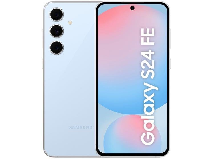 Samsung Galaxy S24 FE 5G 128GB, 8GB RAM, Tela 6,7" – Azul