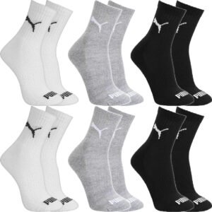 Kit 6 Pares de Meias Puma Algodão Cano Médio Atoalhado