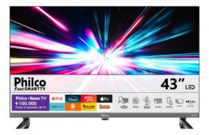 Smart TV 43" Philco P43VIK Roku Full HD, HDR e Dolby Audio
