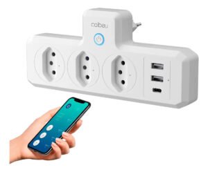 Extensão Inteligente Wi-Fi Coibeu 3 Tomadas + 2 USB + USB-C PD, Bivolt (Tuya)