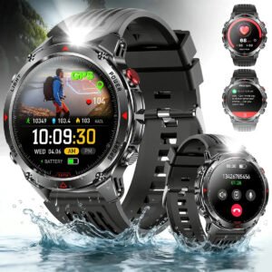 Smartwatch Novante GPS Autônomo, à Prova d'Água 3ATM, Chamadas Bluetooth, Lanterna e Bússola – Preto