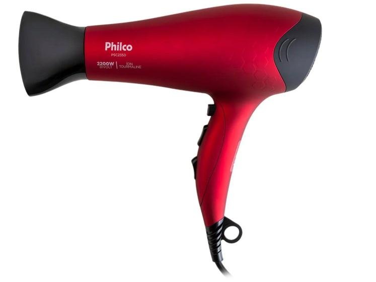 Secador de Cabelo Philco Íons Tourmaline Cherry 2200W PSC2350