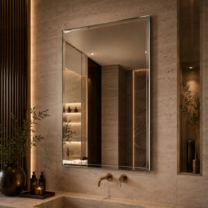 Espelho Mirano Paris 80x40cm Bisotê Grande Banheiro Lavabo