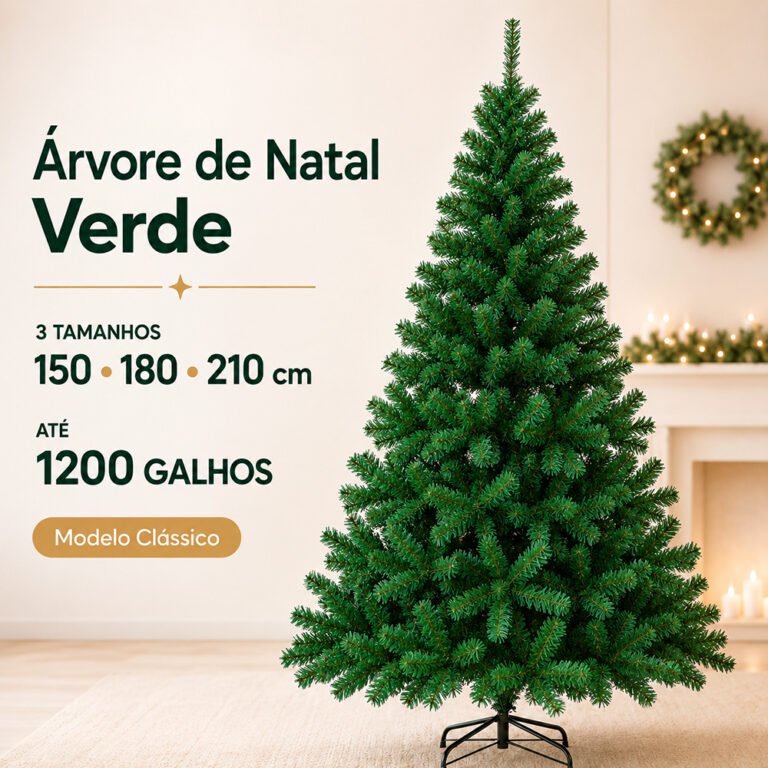 Árvore de Natal Pinheiro Verde 1,5m 1,8m 2,1m 450 800 1200 Galhos Tradicional Decoração de Natal