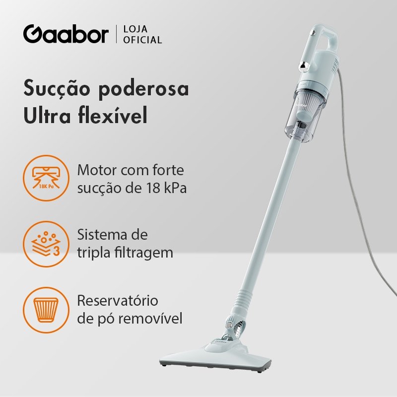 Aspirador Vertical Gaabor 2 em 1 18000Pa Silencioso CW-18M02A