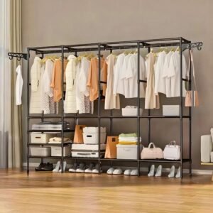 Guarda-Roupa Arara Roupeiro Grande Portátil com Sapateira