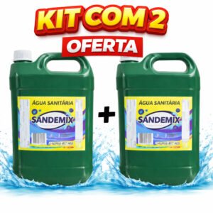 Kit com 2 Água Sanitária 5L Cloro Ativo (R$ 10,50 cada galão)